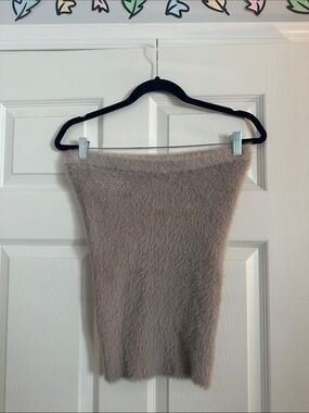 Windsor Taupe Fuzzy Tube Top